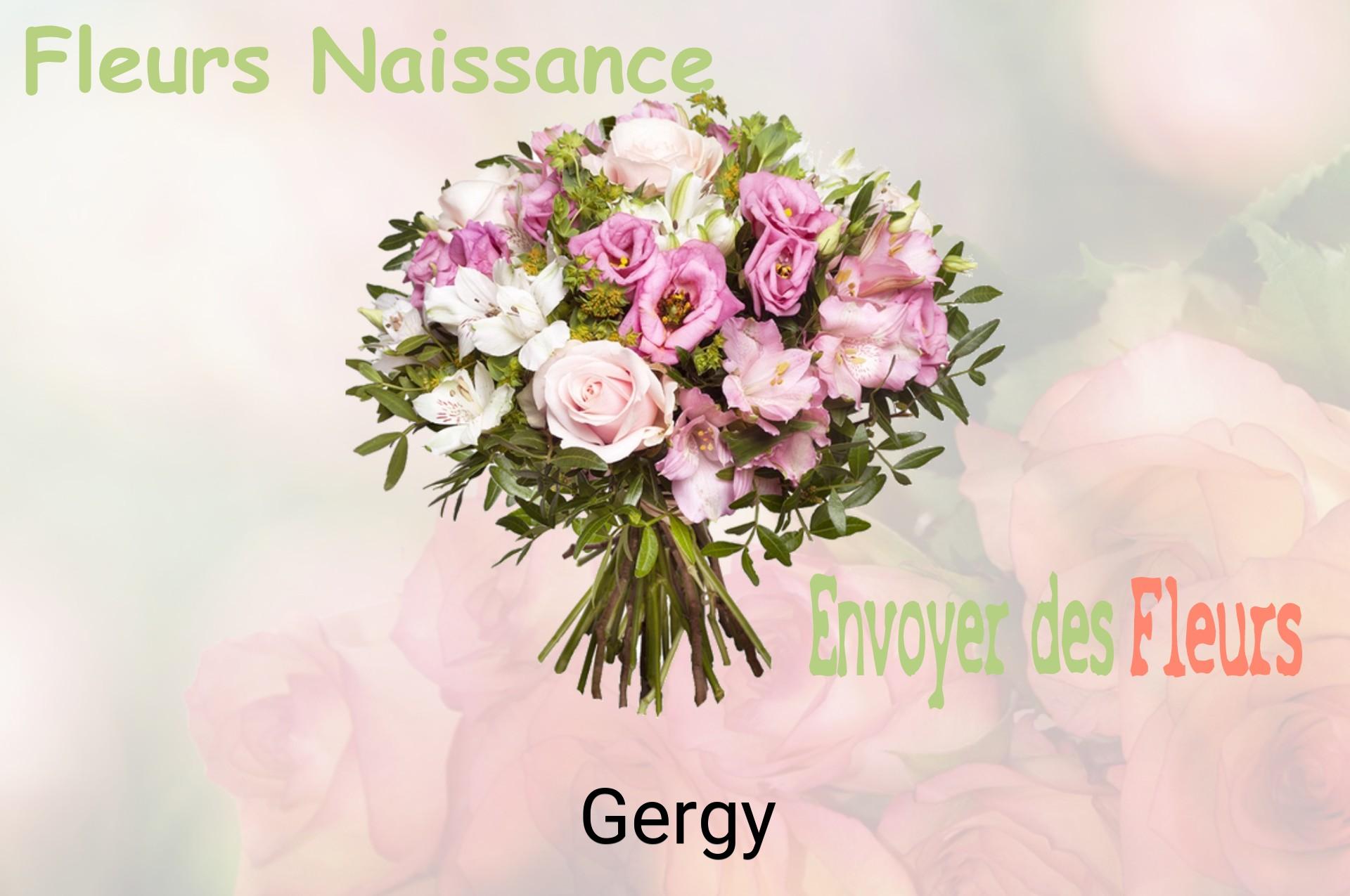 Bouquet de fleurs de naissance livré à Gergy